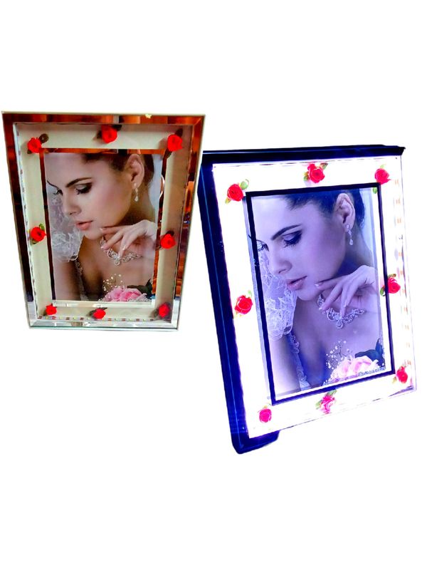Skb PICTURE AFFAIRS Production Glass Lighting Frame With Rose In Outer Frame 