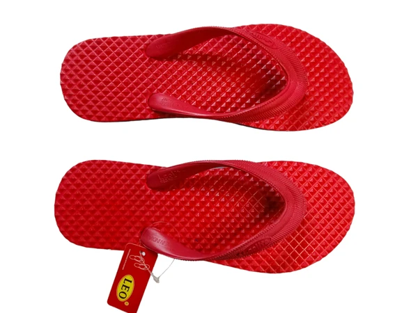 LEO LITE  LEOLITE Performance With Comfort Red Color  - Red, 8, Slippers