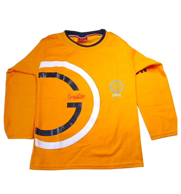 Skb Stylish Jeans & T Shirt For Kid's Yellow Classic Color  - Web Orange, Free, Kid's Wear