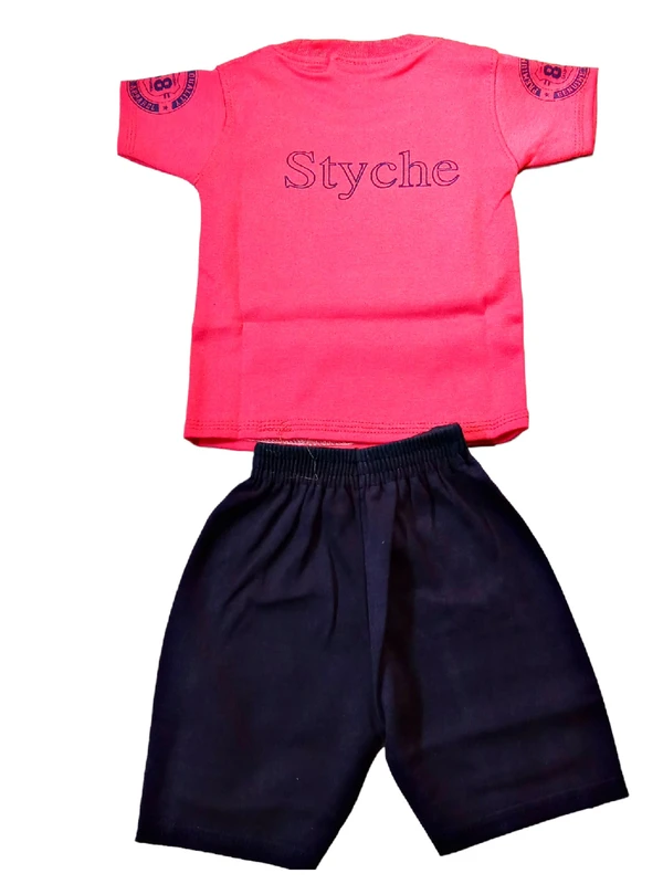 Skb Stylish Jeans &T Shirt & Jeans For Kid's Pink  Classic Color  - Wild Watermelon, Free, T Shirt Shorty