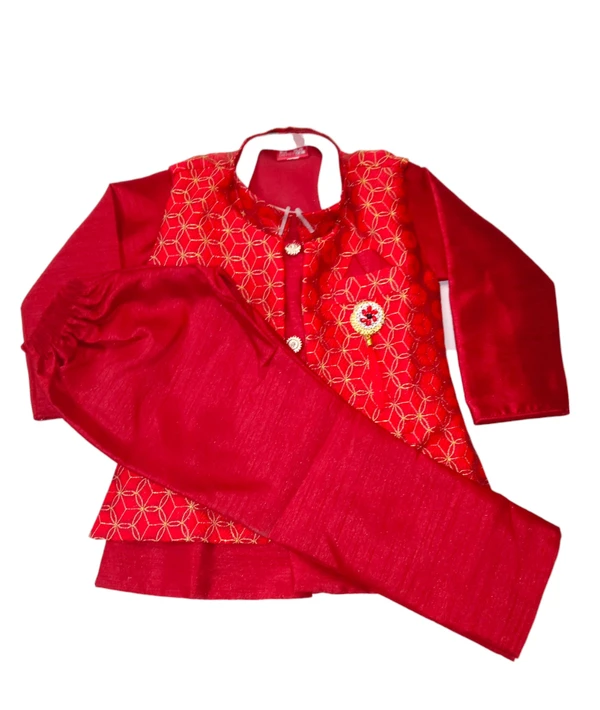 Skb Wedding Shuit Solid Red For Kids Boy Stylish And Trendy Look 