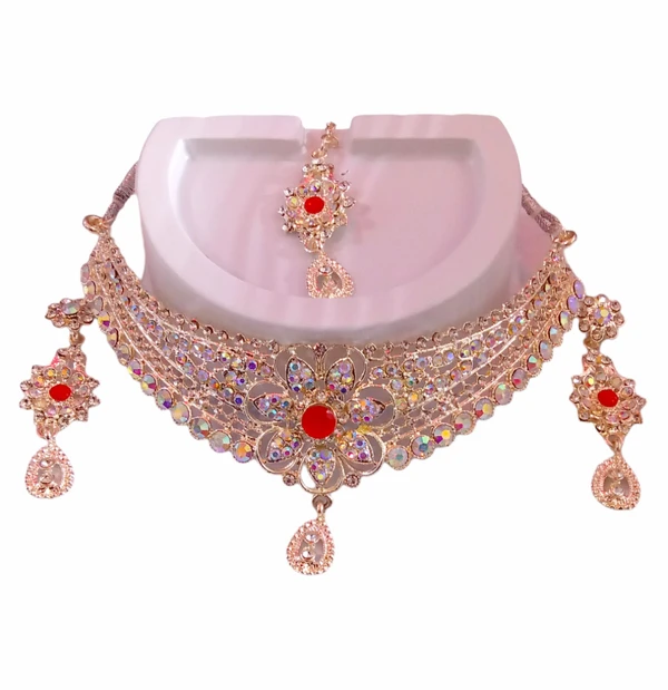 Skb Artificial Jewellery Set Silver Colour For Ladies 