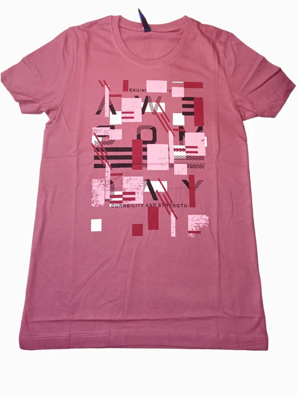 Skb New Stylish Solid Pink T Shirt For Men's & Boys 