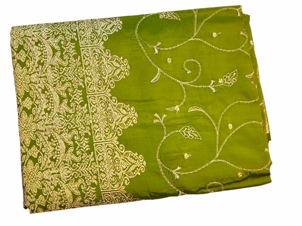TRIJAL FAB Fashionable Saree Collection Bnarasi Light  Green For Women & Girls 