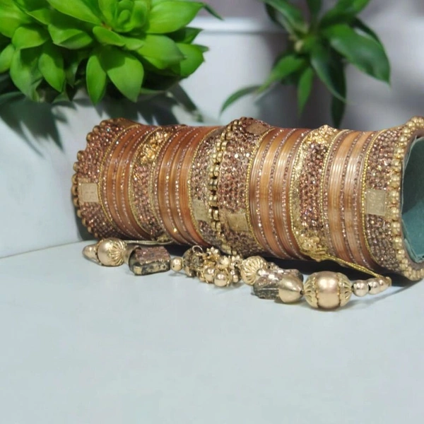 Skb Market Traditional Copper Bangles for Women, Stylish and Strong, Perfect for Weddings, Festivals, or Daily Wear, Easy to Match with Ethnic Outfits, Lightweight and Comfortable Jewelry - 2.4