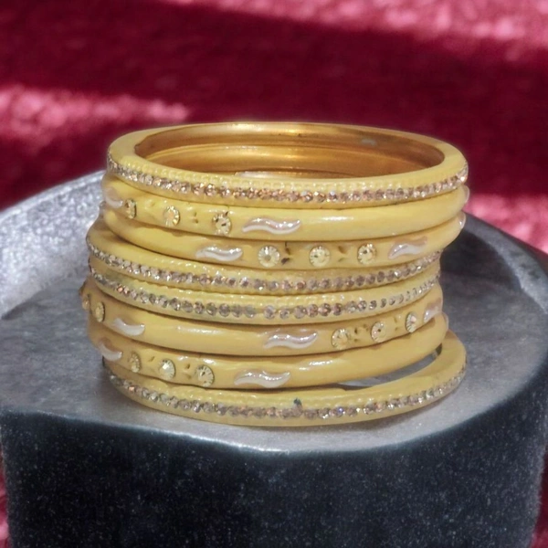 Skb Market New fancy handmade yello lah/laithi bangle set | festival special laithi/lah - 2.4