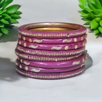 Skb Market New fancy handmade purple lah/laithi bangle set | festival special laithi/lah - 2.4