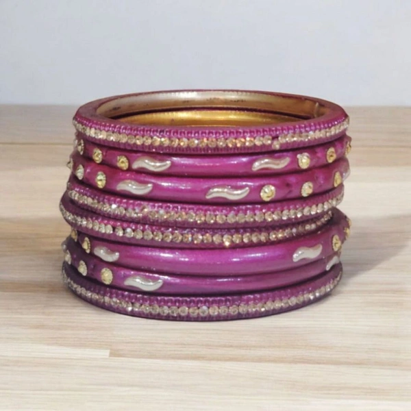 Skb Market New fancy handmade purple lah/laithi bangle set | festival special laithi/lah - 2.8