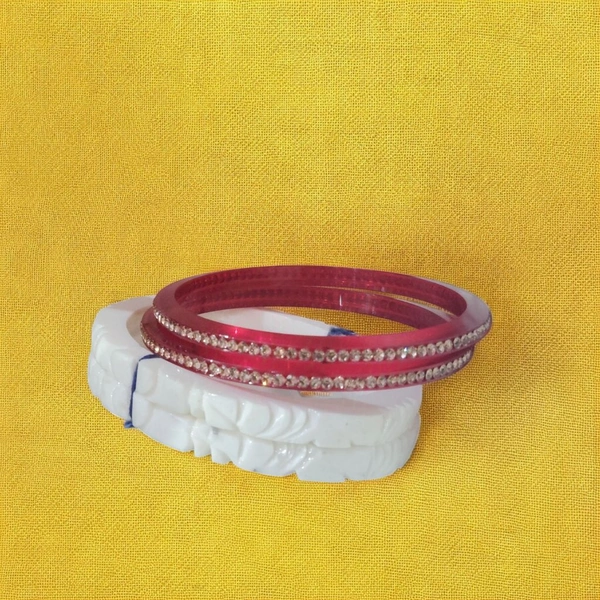 Skb Market Latest trending sankha Pola with red and white bangles set - 2.6