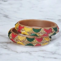 Skb Market Multicolor Kangan Set | Elegant & Traditional Bangles for Women | Stylish, Lightweight & Comfortable | Perfect for Weddings, Festivals & Everyday Wear - 2.4