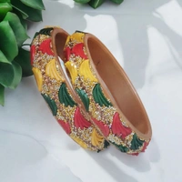Skb Market Multicolor Kangan Set | Elegant & Traditional Bangles for Women | Stylish, Lightweight & Comfortable | Perfect for Weddings, Festivals & Everyday Wear - 2.4