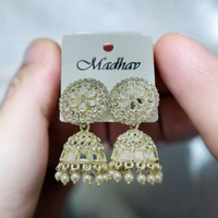 Skb  New beautiful white jhumka for women and girls | party wear jhumka 