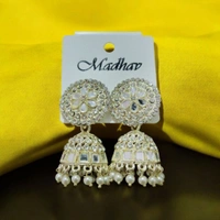 Skb  New beautiful white jhumka for women and girls | party wear jhumka 