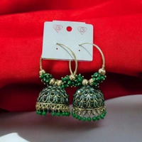 Skb Market New beautiful green jhumka for women and girls | party wear jhumka