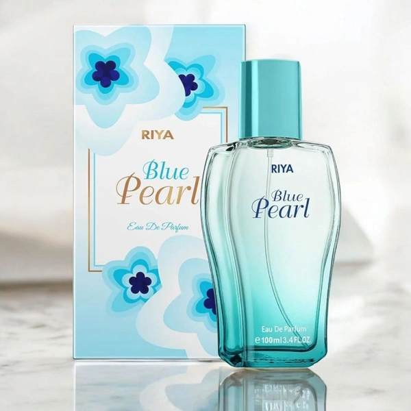 Riya RIYA BLUE PEARL | 100 ml Perfume for Women | Eau De Parfum with Long Lasting Fragrance | Citrus Jasmine Scent | Mild Fragrance | Fragrance Spray | Gift Scent for Her