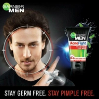 Garnier Men Acno Fight Anti-Pimple Face Wash 100 g - Storm Gray, Garnier Face Wash 100 Gram