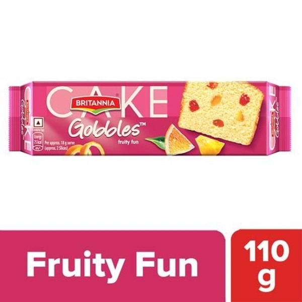 Britannia Gobbles Bar Cake - Fruity Fun, Soft & Fluffy Snack, 110 g - Wild Watermelon, Britannia Cake 🍰 110 Gram 😋