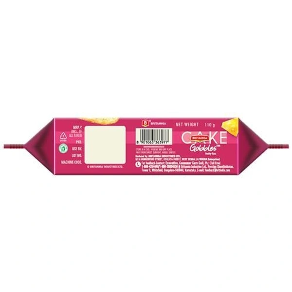 Britannia Gobbles Bar Cake - Fruity Fun, Soft & Fluffy Snack, 110 g - Wild Watermelon, Britannia Cake 🍰 110 Gram 😋