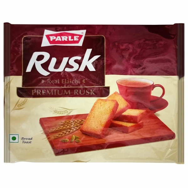Parle Real Elaichi Premium Rusk 182 g (Pack) - Parle Biscuit 🍪 182 Gram, Corn