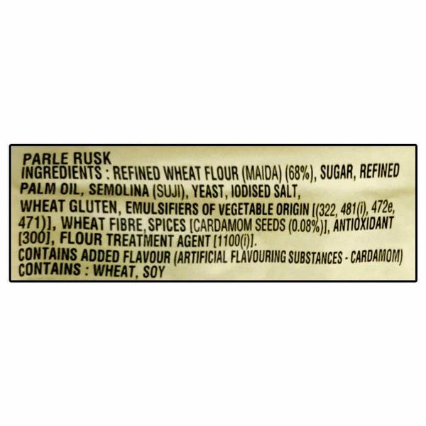 Parle Real Elaichi Premium Rusk 182 g (Pack) - Parle Biscuit 🍪 182 Gram, Corn