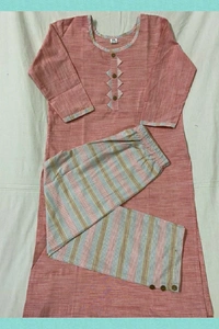 Boutique Design Khadi Cotton Premium Series - *KURTI PANT SET*  -  *38/ M - 40/L -  42/XL and 44/ XXL* 