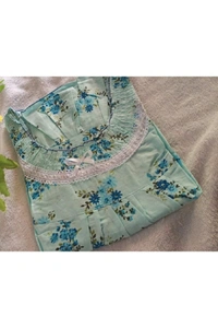 Boutique Design 💐Lucknow Soft Cotton Fabric Nighties - 💐Free size  - Chest size - 46 Length - 49