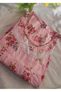 Boutique Design 💐Lucknow Soft Cotton Fabric Nighties - 💐Free size  - Chest size - 46 Length - 49