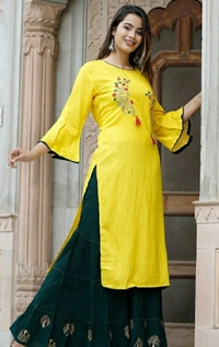 Designer Dresses Designer Ware Rayon Kurti Clearance Sale - M / L / XL / XXL