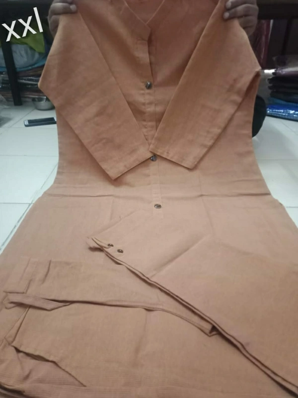 Designer Dresses KADHI COTTON PRIMUM KURTHI PANT   SETS - As Shown on the Picture