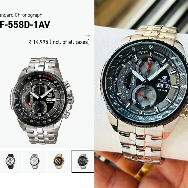 Casio Edifice EF-558D-1AV Premium Japanese Quality For Men