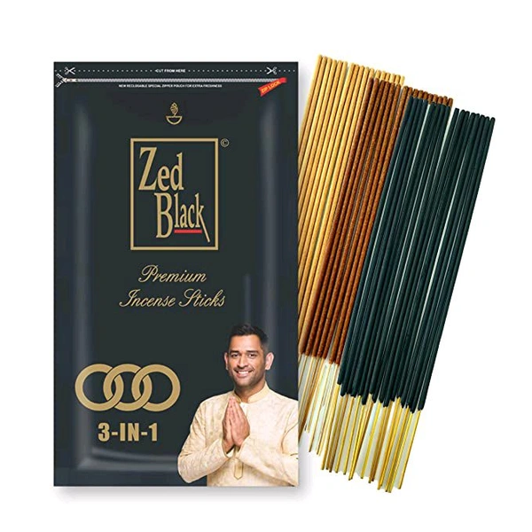 Zed Black Agarbatti 125g.pack