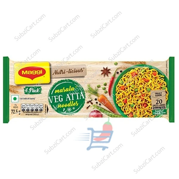 Maggi  Masala Veg Atta Noodles 4(pkt).