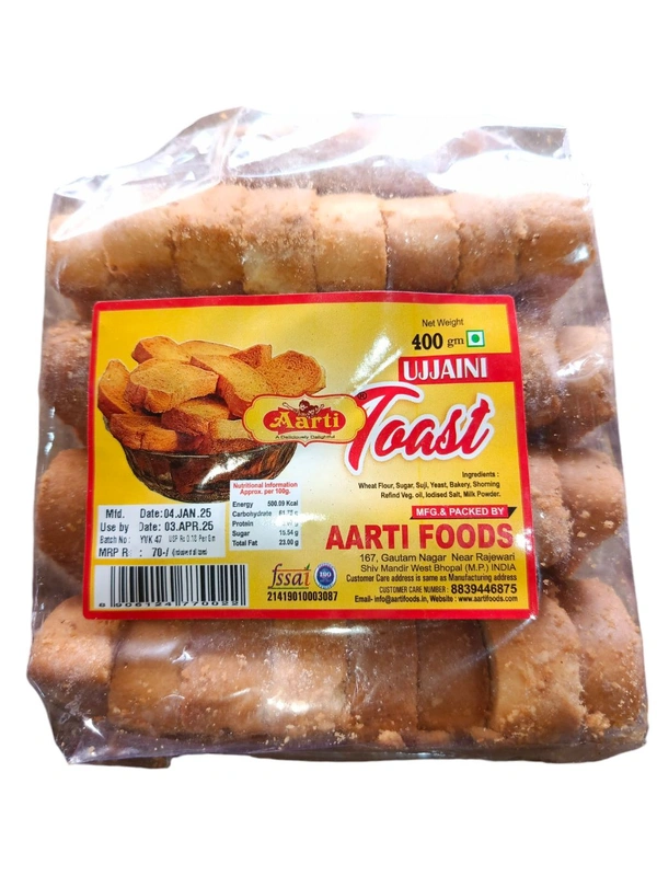 Aarti Ujjain Toast 400g.