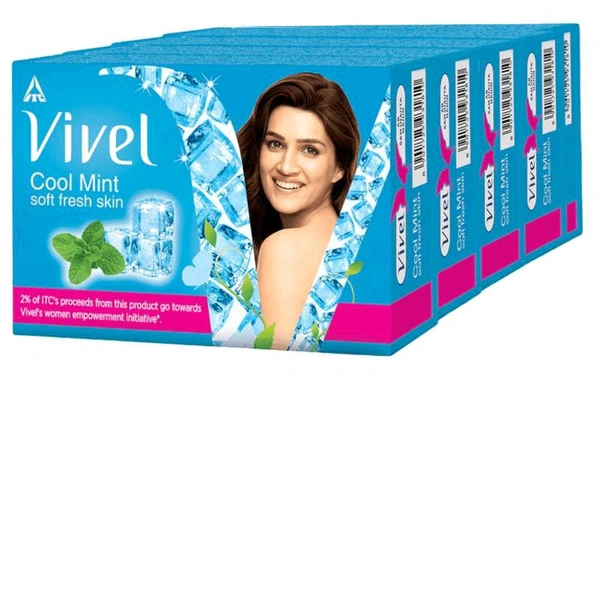 ITC Vivek Cool Mint Soft Fresh Skin 100₹ - (100g×4)+100g.=500g.