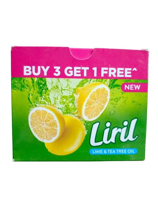 Liril Lime & Tea Tree Oil 212₹ - ( 3units × 125g.)+(125g.×free)