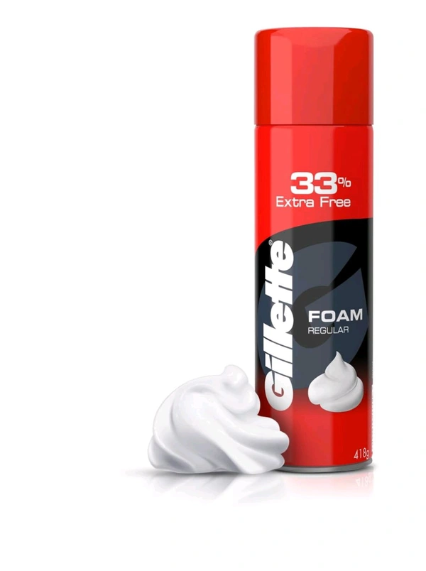 Gillette Classic Regular Foam, 418g with 33%extra