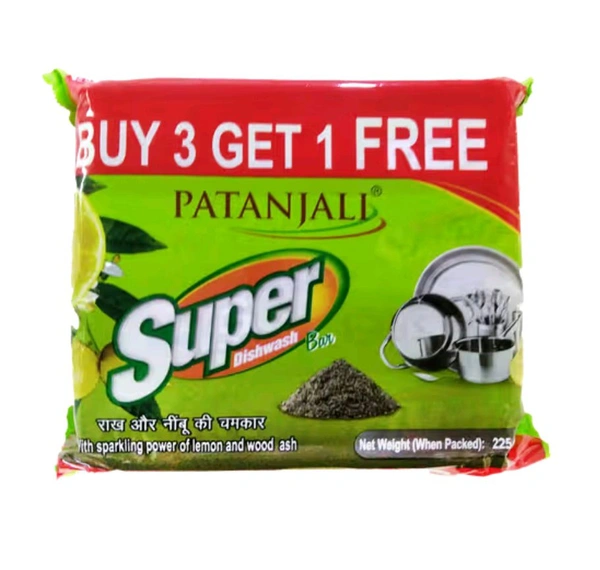 Patanjali super dish wash bar Pack Of 4