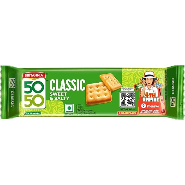 Britannia 50-50 Classic Sweet & Salty 200g.