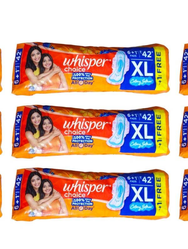 Whisper Choice XL PAd  - 6+1 Free Pads, 280mm