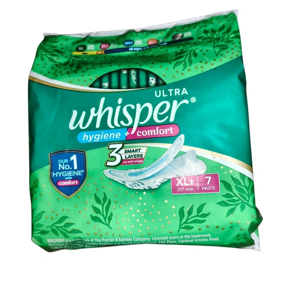 Whisper Ultra hygiene+Comfort  XL+ - 317mm, 6 Pads