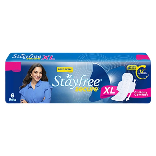 Stayfree Secure XL - 6 Pads, 274mm