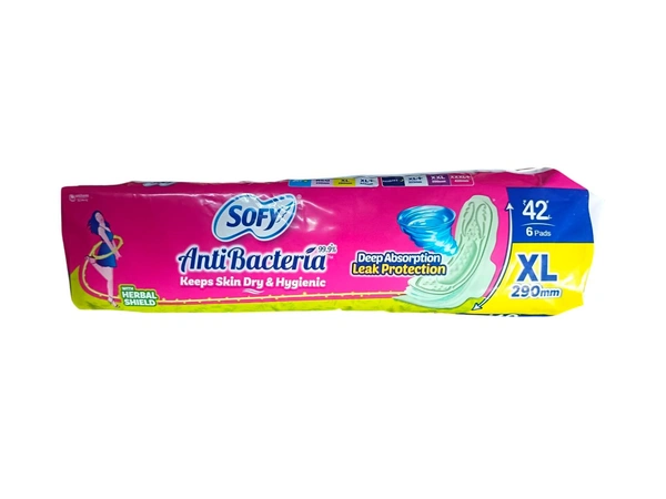Sofy Anti Bacteria XL - 290mm, 6 Pads