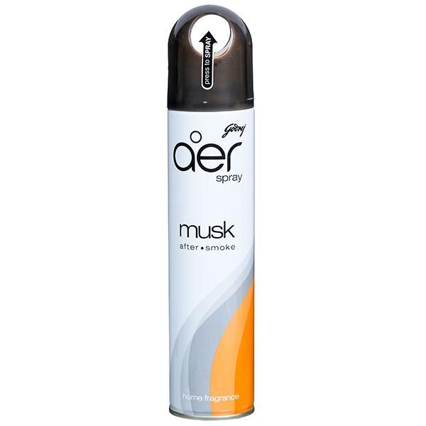 Godrej Room freshener Mask Godrej aer spray, Air Freshener for Home & Office - Musk After Smoke (240 ml), Long-Lasting Fragrance