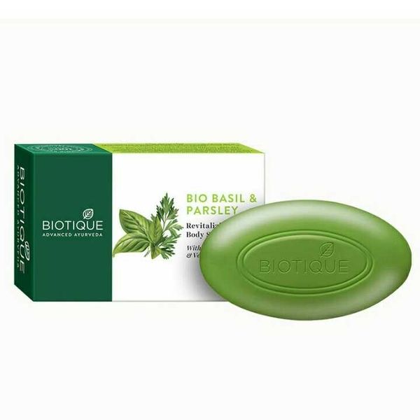 Biotique Basil And Parsley Revitalizing Body Soap, 150g