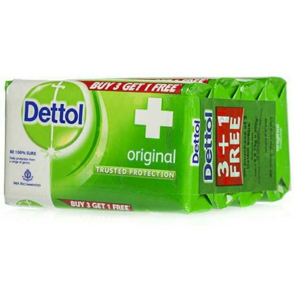 Dettol Original Soap , (Buy 3 Get 1 Free) 4×75gm