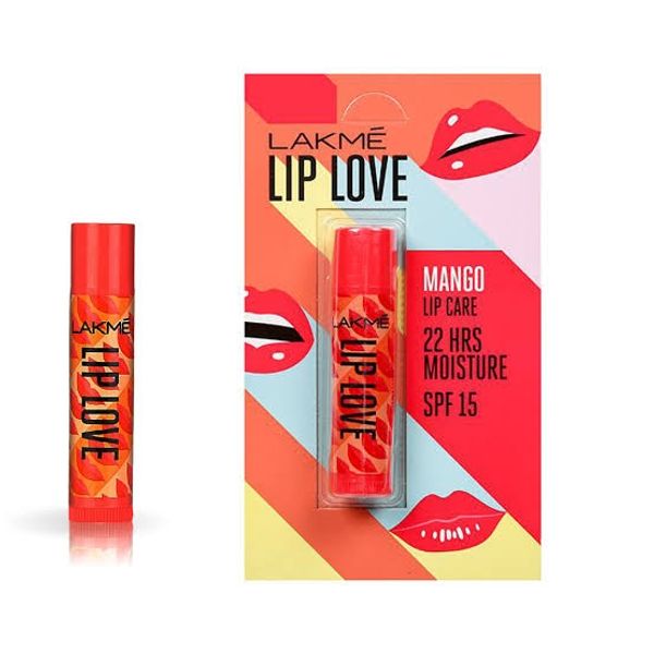 Lakme Lip Love Chapstick Mango SPF 15, 4.5g ,Tinted Lip Balm for 22 hour moisturised lips