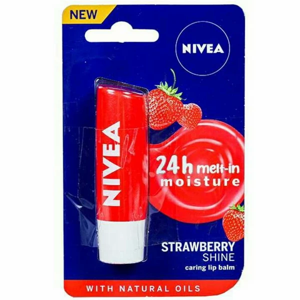 Nivea Strawberry Shine Caring Lip Balm , 4.8g