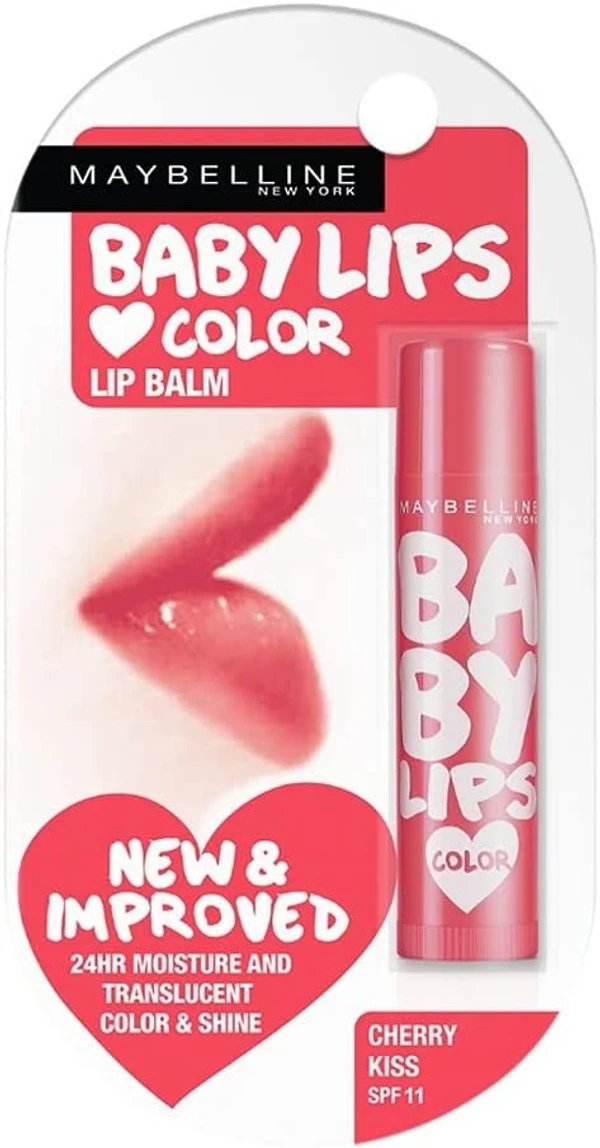 Maybelline New York Baby Lips Lip Balm, Cherry Kiss, 4g
