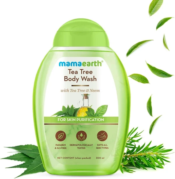 Mamaearth Tea Tree Body Wash With Tea Tree & Neem, Body Wash Mamaearth Tea Tree Body Wash With Tea Tree & Neem, Shower Gel For Skin Purification – 300 ml