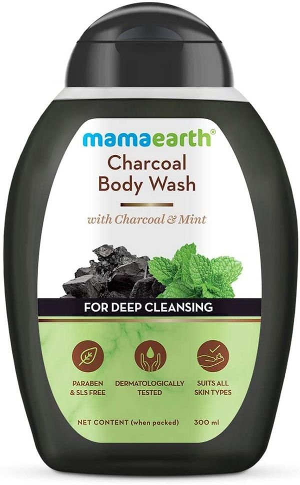 Mamaearth Charcoal Body Wash With Charcoal & Mint for Deep Cleansing, Body Wash  Mamaearth Charcoal Body Wash With Charcoal & Mint for Deep Cleansing, Shower Gel For Men – 300 ml